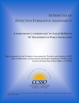 Attributes of Effective Formative Assessment