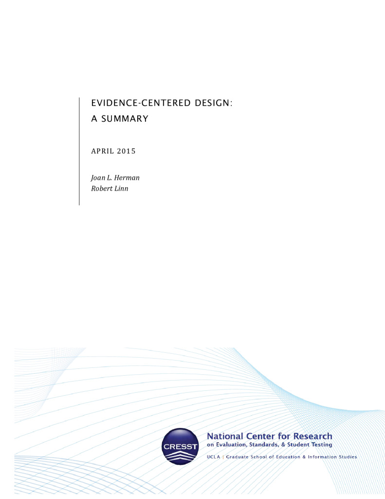 Evidence-Centered Design: A Summary