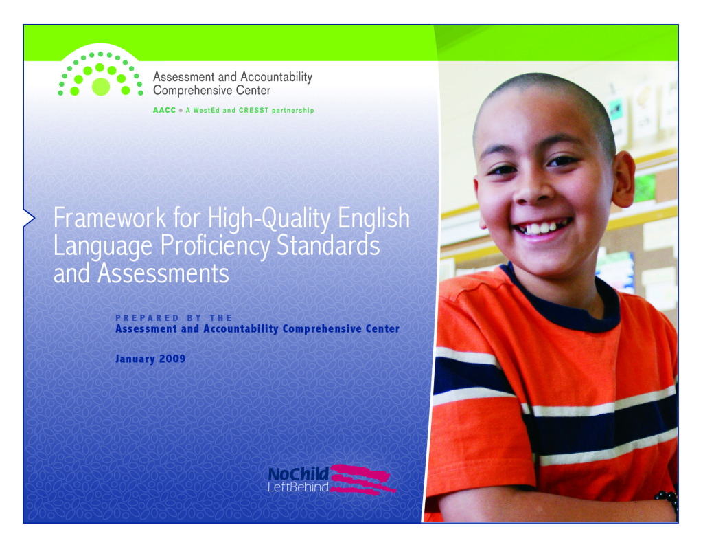 Framework for High-Quality English Language Proficiency Standards and Assessments