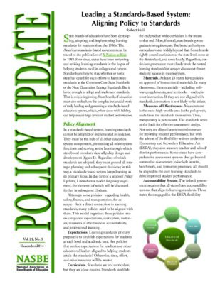 Leading a Standards-Based System: Aligning Policy to Standards