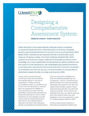 Designing a Comprehensive Assessment System
