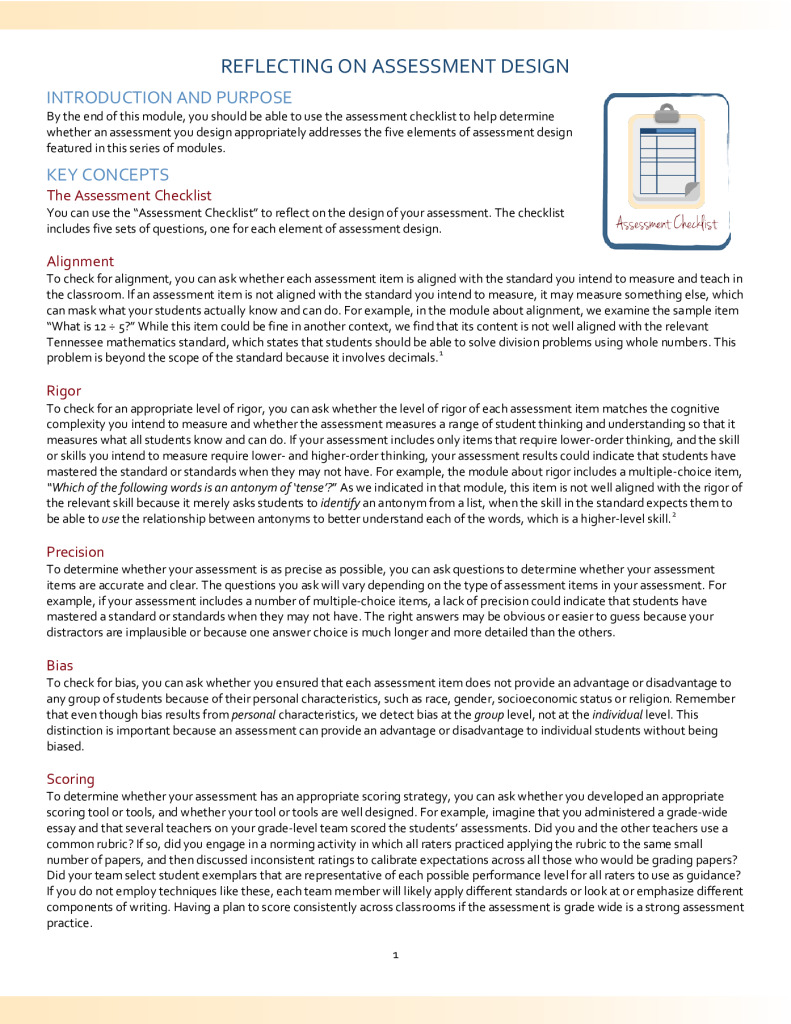 Reflecting on Assessment Design – 508 Compliant