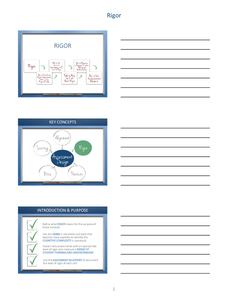 Rigor Note-Taking Template