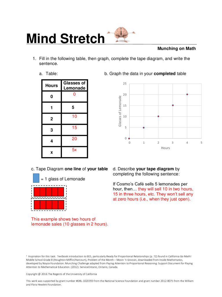 Math Task 1: Answer Key