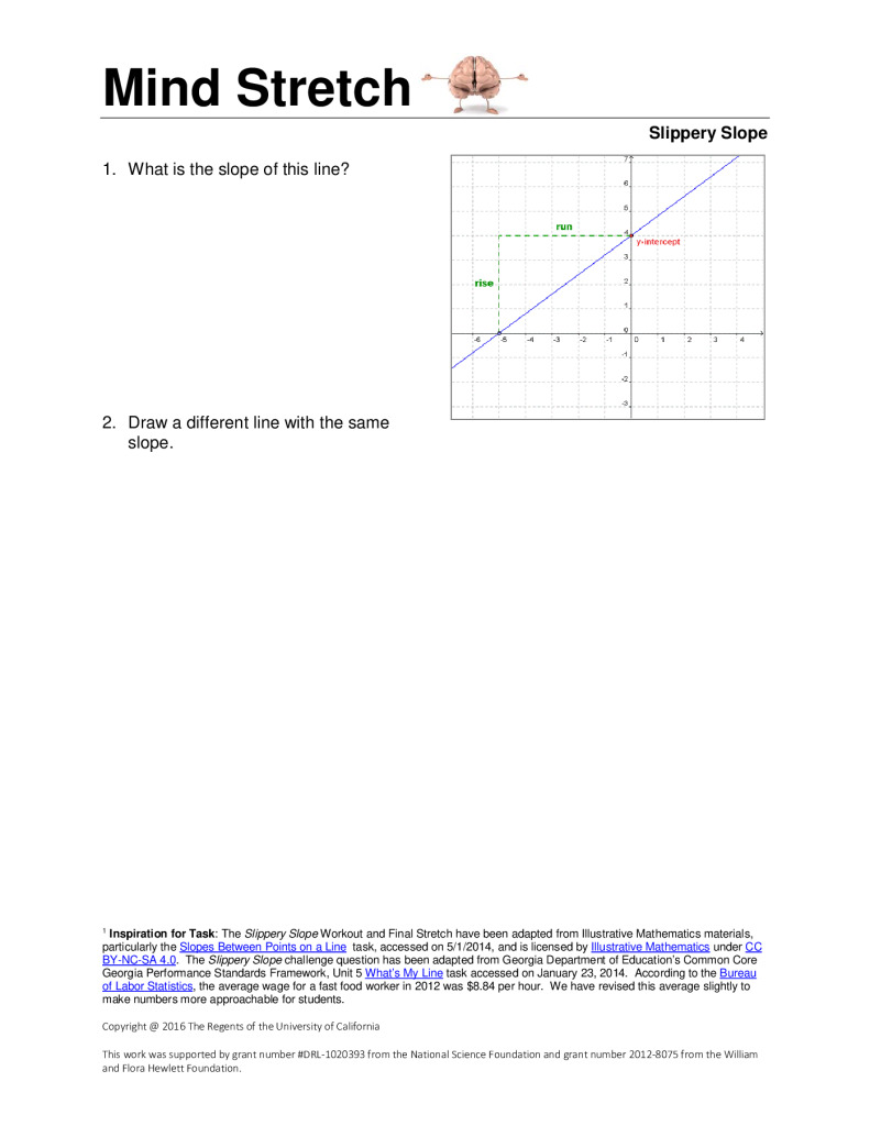 Math Task 5: Student Worksheets