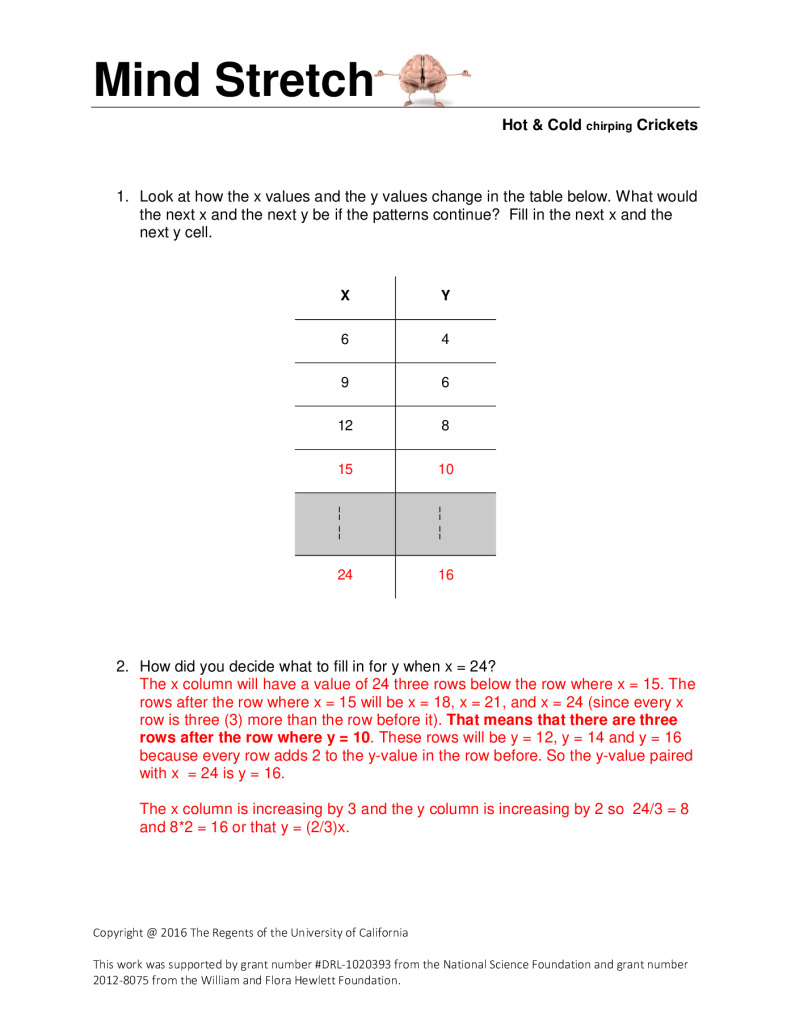 Math Task 6: Answer Key
