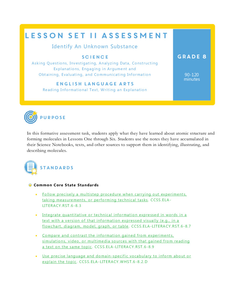 Formative Assessment Lesson Set III – Lesson 10