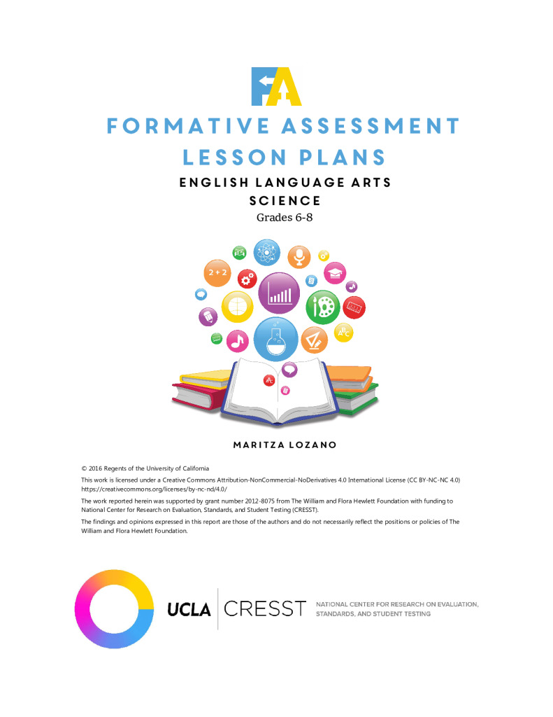 Formative Assessment Lesson Set I – Opening Lesson