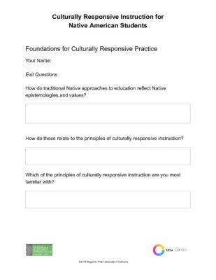 Foundations for Culturally Responsive Practice