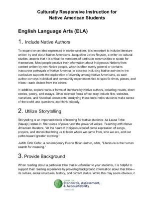 Handout: Considering English Language Arts